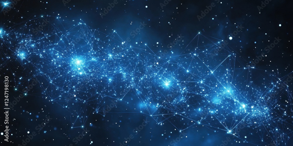 Abstract Network Visualization Of Galactic Connections Abstract Network Visualization Of Galactic Connections