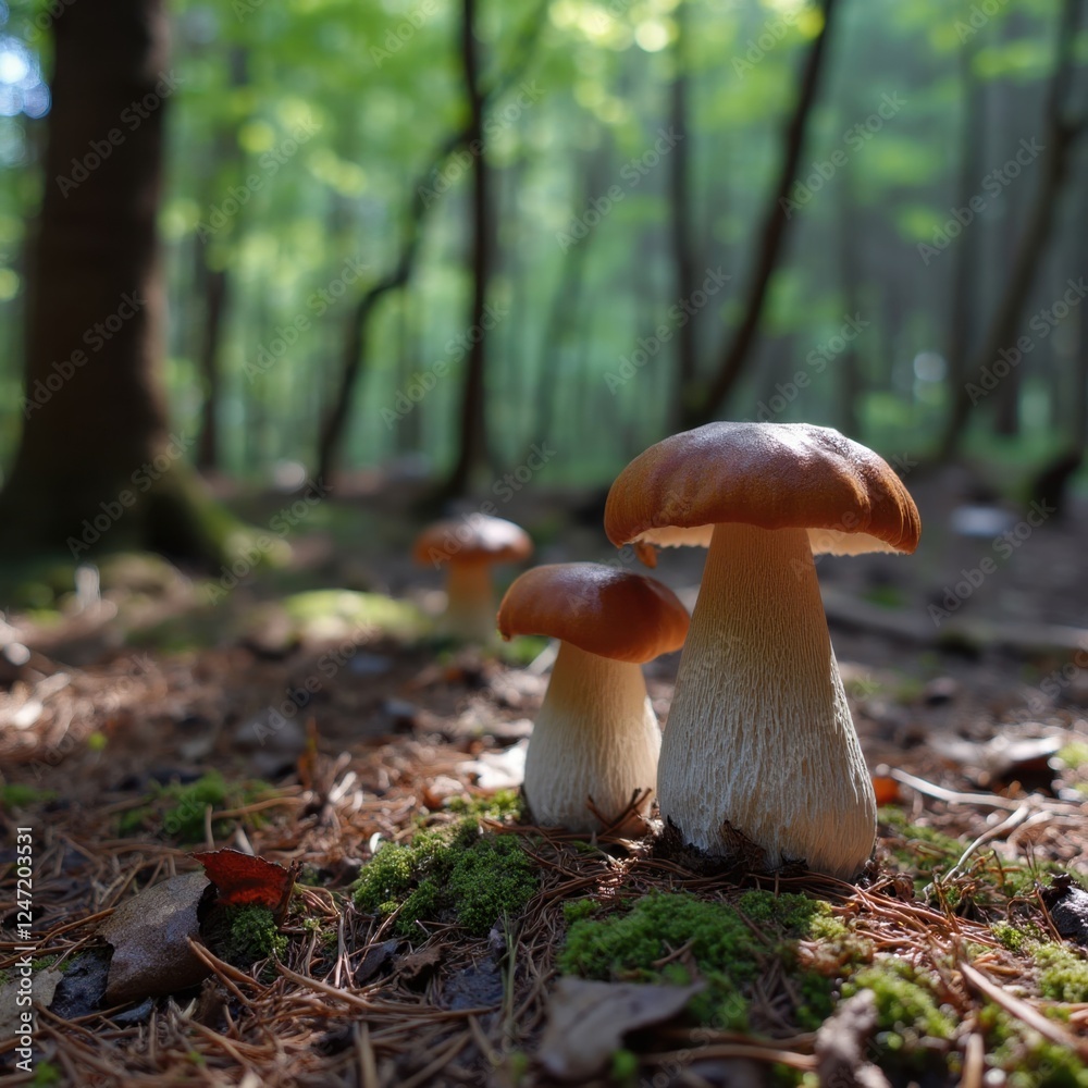 Fototapeta premium mushrooms in the forest