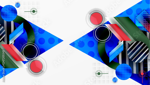 Dynamic complex geometric abstract background