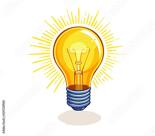 Light bulb vector graphic