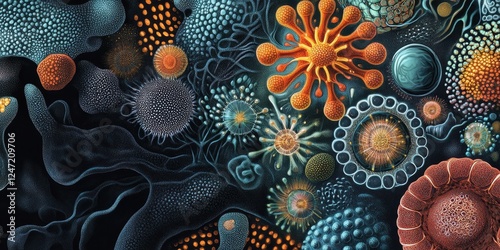 Intricate Microscopic Life Forms Displayed In Vivid Colors photo