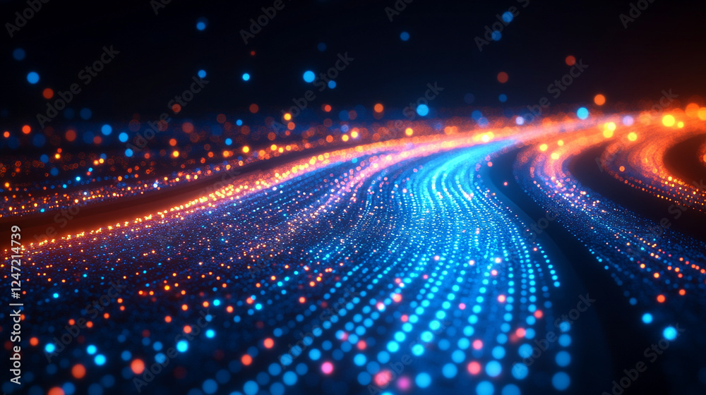 Abstract design representing AI-driven smart city governance, where artificial intelligence analyzes citizen feedback and monitors public services to create accountable urban management
