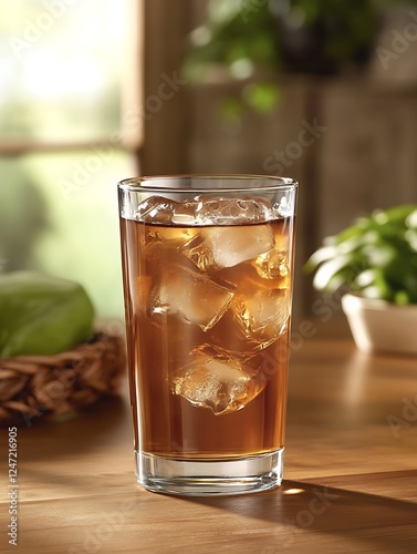 Wallpaper Mural Cold Iced Americano in a Transparent Glass Torontodigital.ca