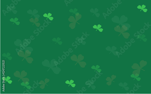 Green clover background with shamrocks pattern for St. Patrick’s Day