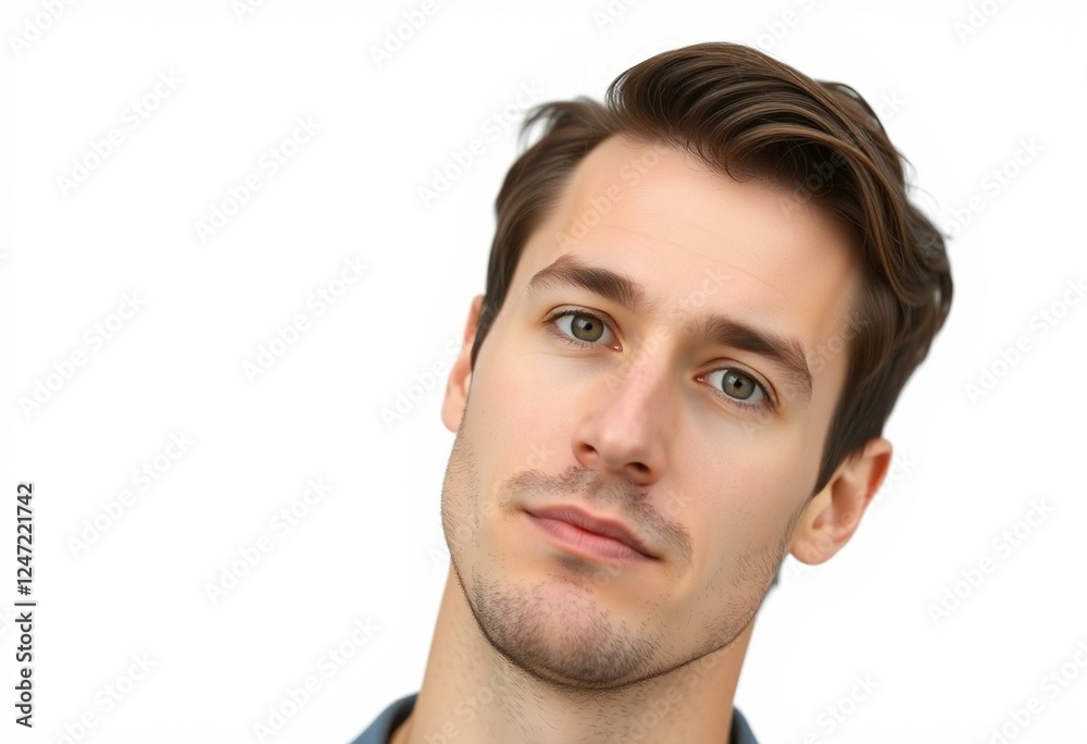 Fototapeta premium Half-length male portrait on white background