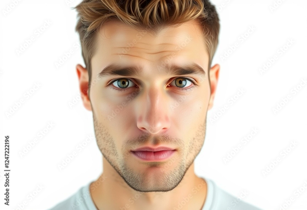 Obraz premium Half-length male portrait on white background