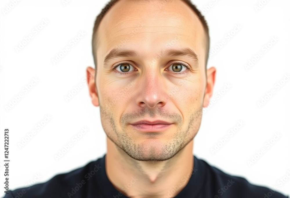 Fototapeta premium Half-length male portrait on white background