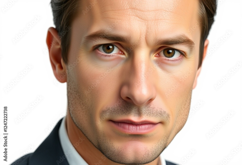 Fototapeta premium Half-length male portrait on white background
