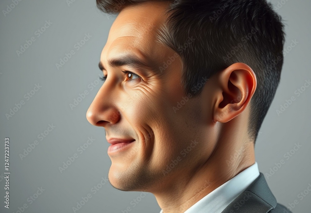 Obraz premium Male portrait in profile