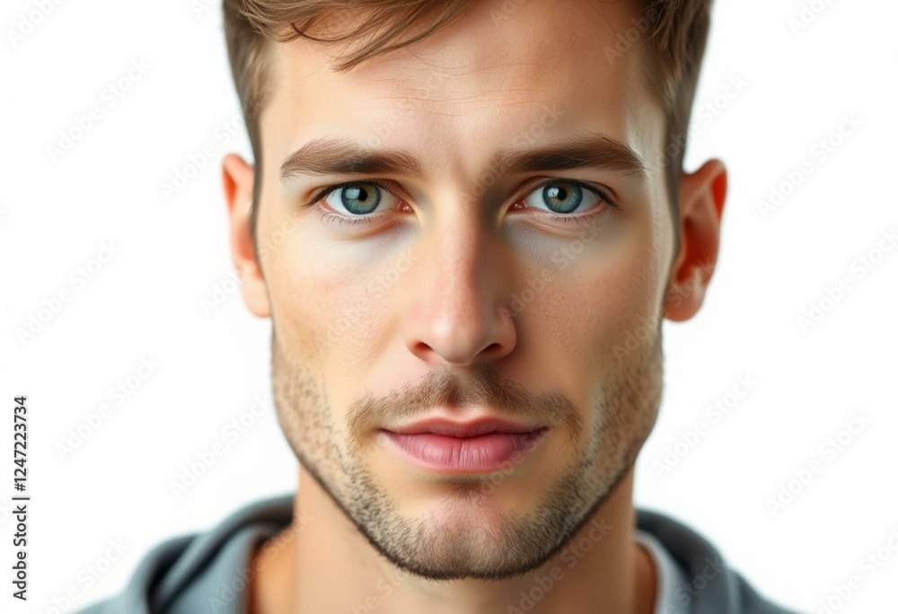 Half-length male portrait on white background Half-length male portrait on white background