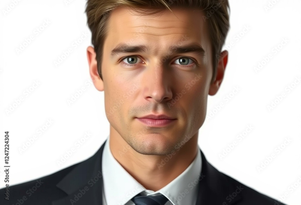 Half-length male portrait on white background Half-length male portrait on white background