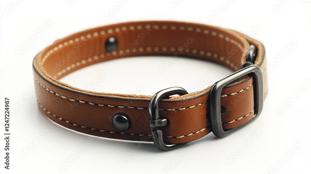 Isolated image of a pet collar on a clean white surface, perfect for pet accessory product marketing. Isolated image of a pet collar on a clean white surface, perfect for pet accessory product marketing.