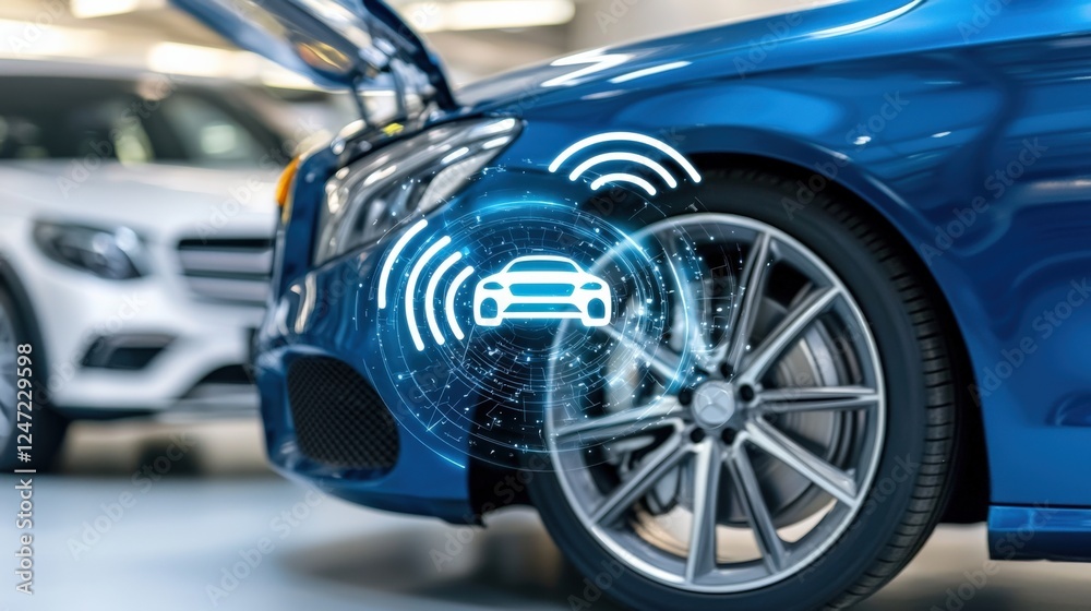 Car technology innovations automotive workshop digital content high-tech environment close-up view vehicle safety concepts Car technology innovations automotive workshop digital content high-tech environment close-up view vehicle safety concepts