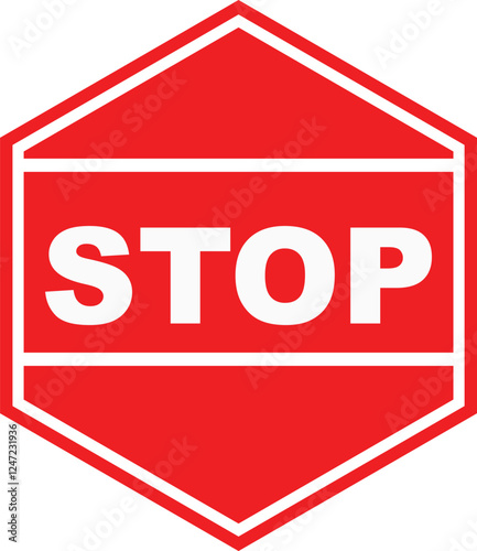 A stop prohibition sign illustration