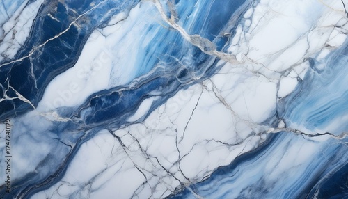 blue ice on the river