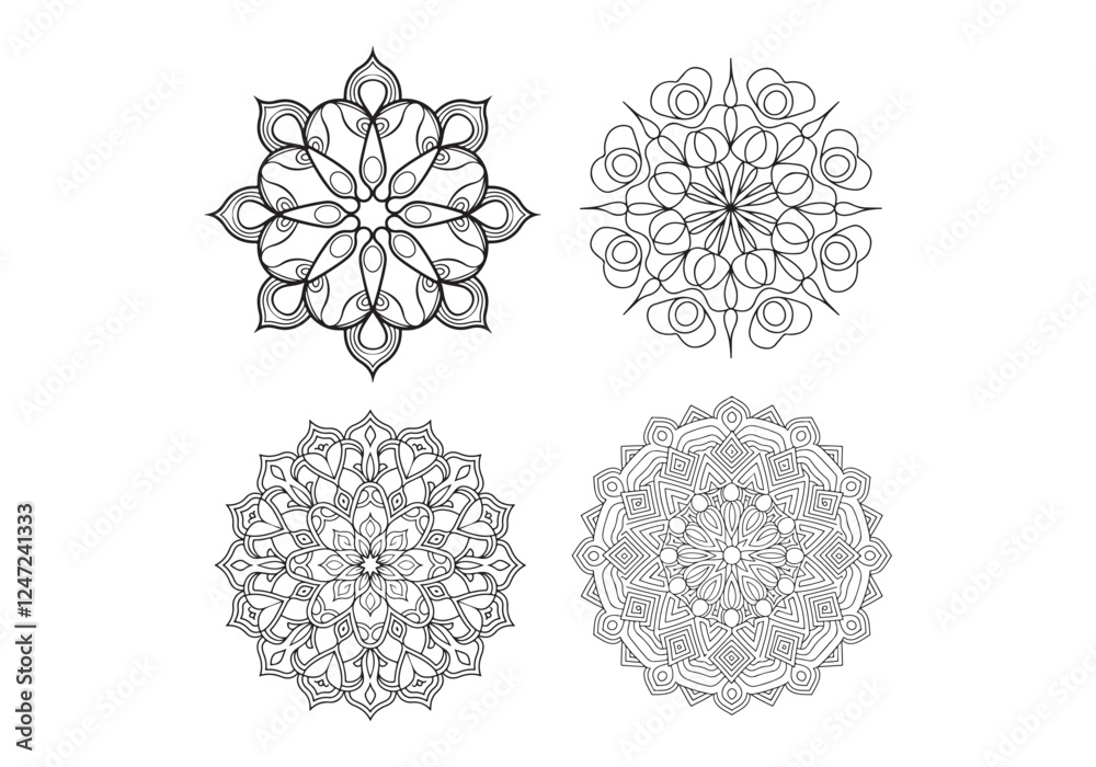 vector set of ornamental elements collection mandala vector set of ornamental elements collection mandala