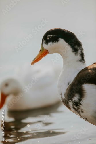 duck in the water