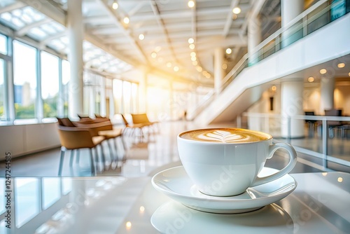 Wallpaper Mural White Coffee Cup, Creamy Coffee, Afternoon Drink, Architectural Photography, Interior Design Torontodigital.ca