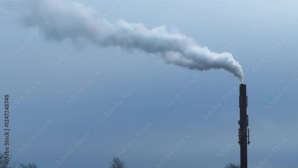 the smoke comes out of the chimney, Water vapor from chimneys, Steam or smoke comes from the pipes the smoke comes out of the chimney, Water vapor from chimneys, Steam or smoke comes from the pipes