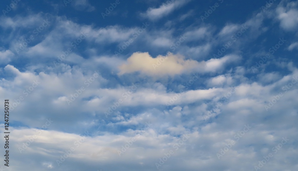 Beautiful cloudscape in blue sky, natural background Beautiful cloudscape in blue sky, natural background