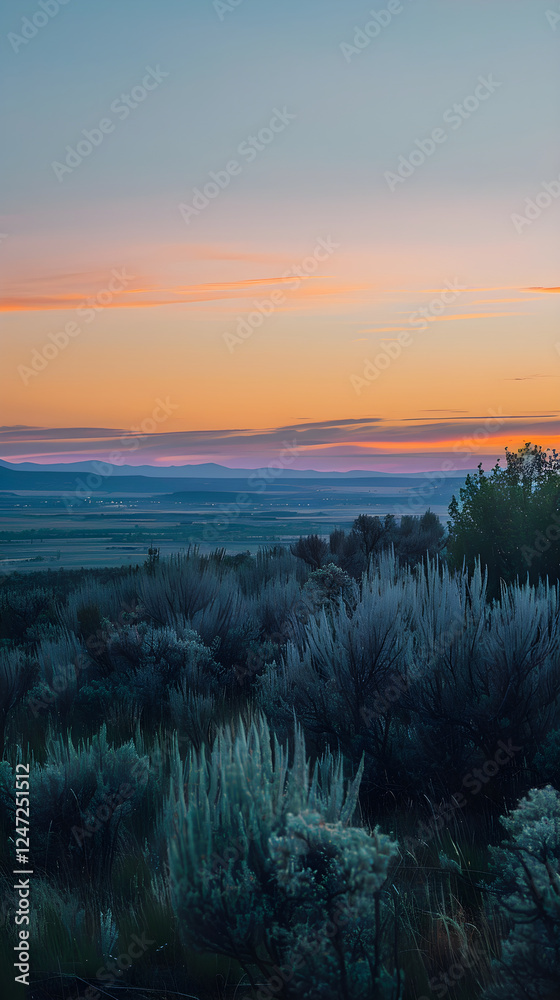 Fototapeta premium Panoramic Sunset Spectacle: A Visual Guide to Landscape Photography Techniques
