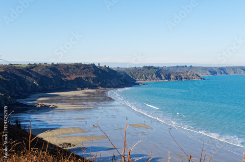 plage bonaparte à plouha dans les cotes d'armor, bretagne nord