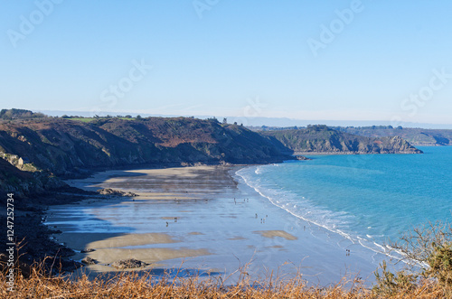 plage bonaparte, plouha cote d'armor, bretagne nord photo