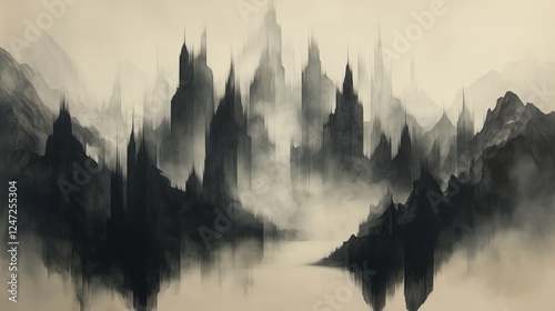 Gothic City in the Mist photo