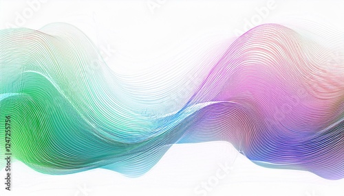 wavy lines on white backdrop with thin abstract stripes graphic resource background banner