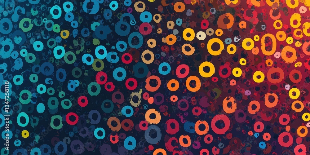 Abstract Colorful Ring Pattern Design Abstract Colorful Ring Pattern Design
