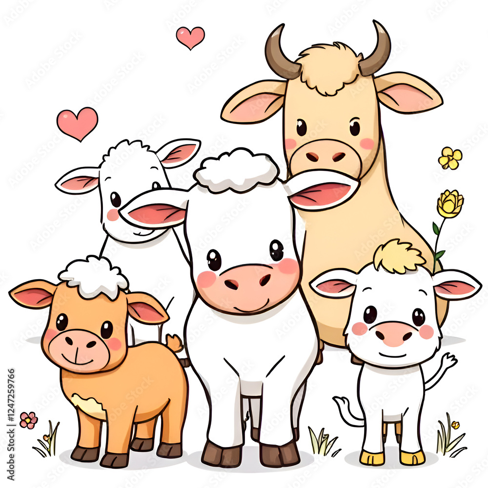 Obraz premium funny cow cartoon