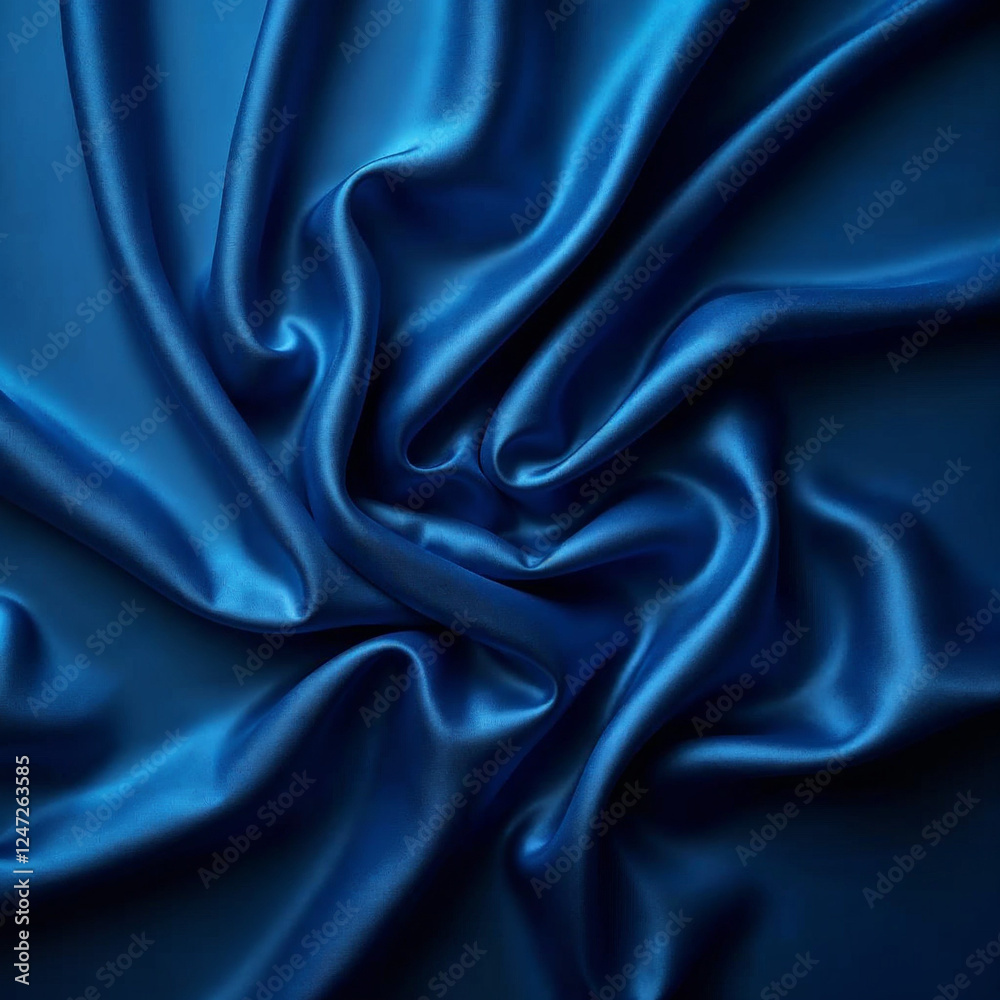 Fototapeta premium Blue Silk fabric background