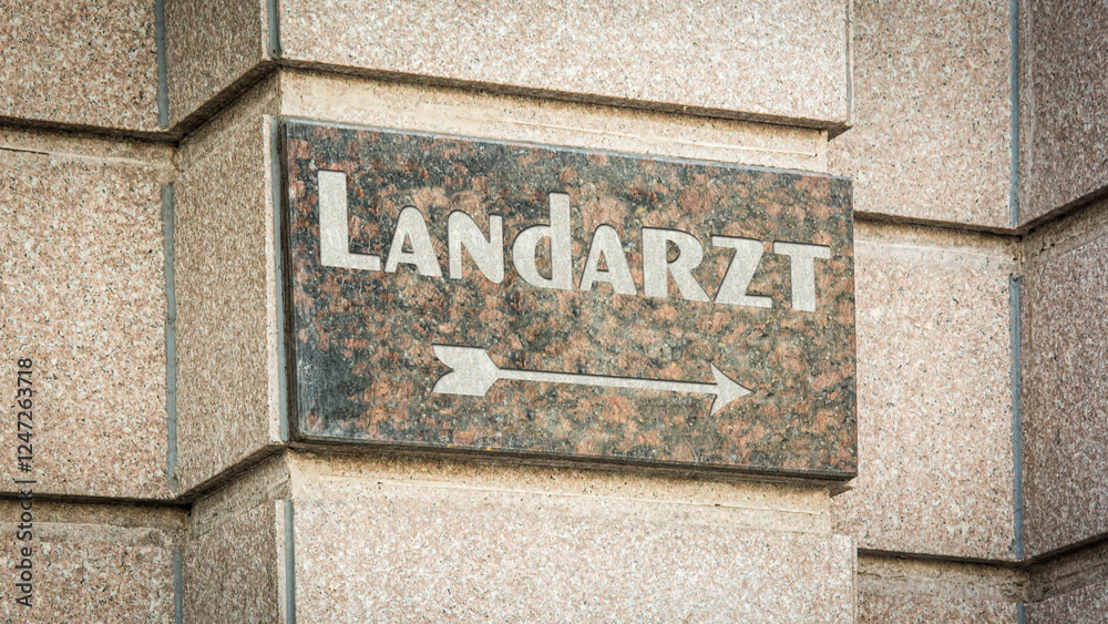 Fototapeta premium Signposts the direct way to Country Doctor