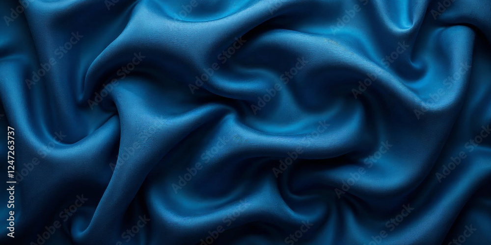 Obraz premium Blue Silk fabric background