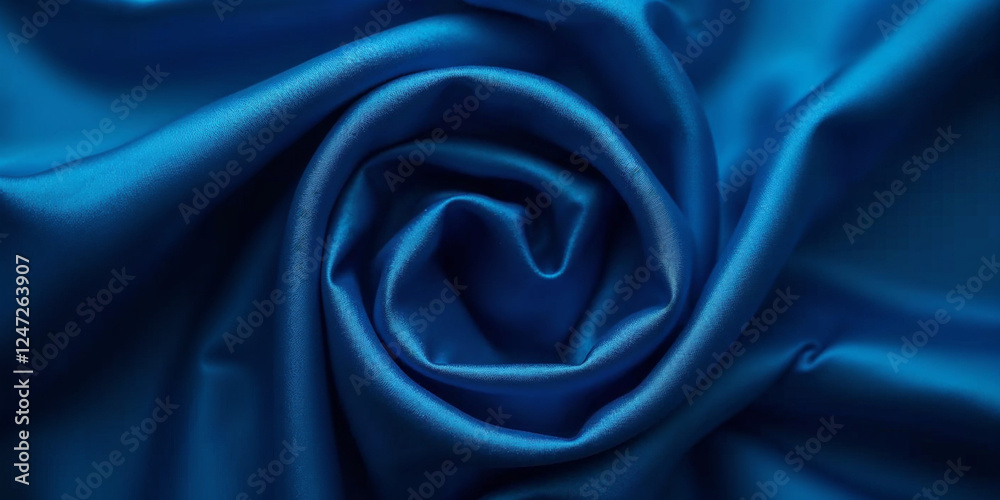 Obraz premium Blue Silk fabric background