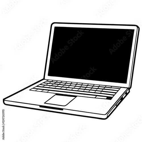 laptop isolated on white