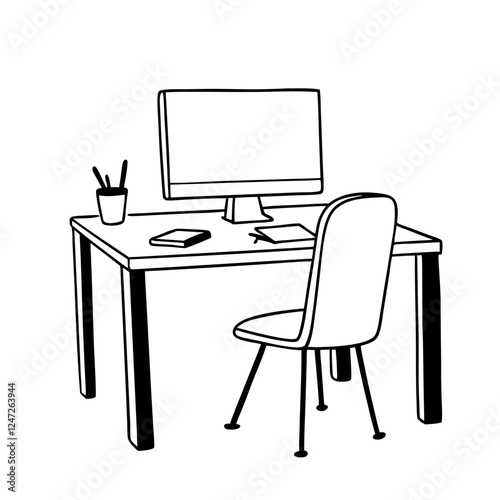 vector illustration of a computer