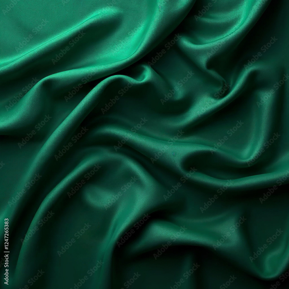 Obraz premium Green Silk Fabric background