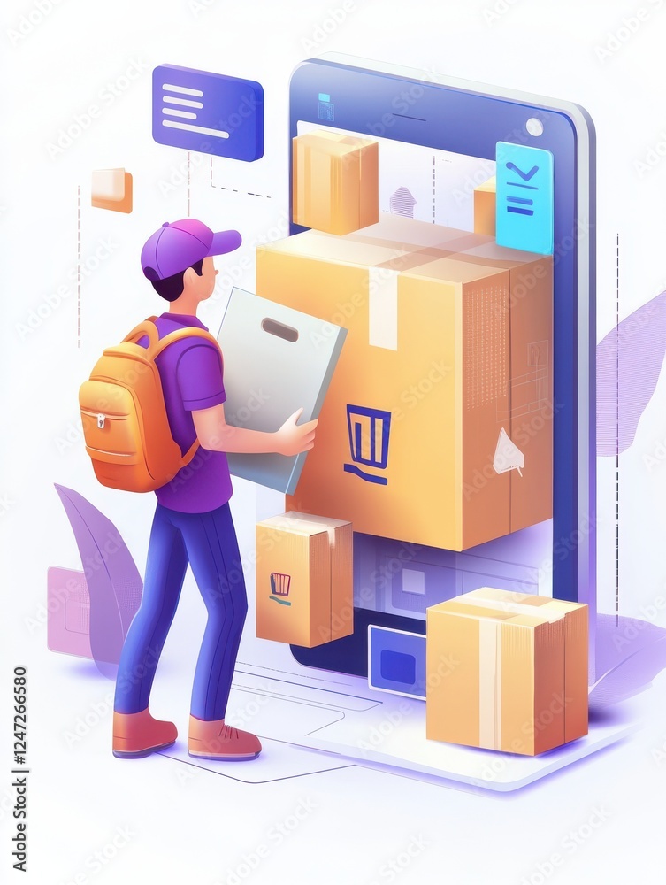 Delivery abstract concept vector illustration. Order list, express mail delivery service, online shopping website, international shipping cost, customer information, buy goods abstract metaphor. Delivery abstract concept vector illustration. Order list, express mail delivery service, online shopping website, international shipping cost, customer information, buy goods abstract metaphor.