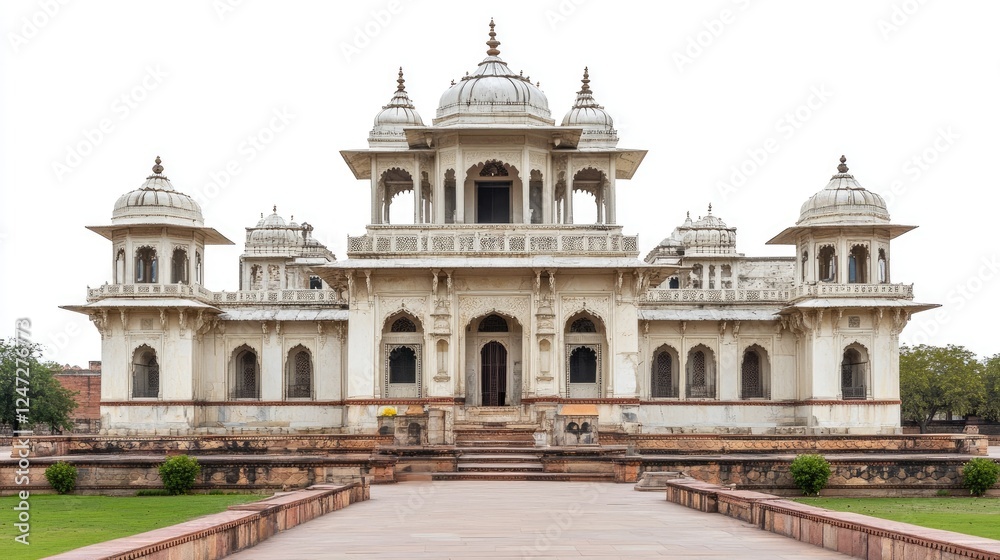 Fototapeta premium A grand, historical building with ornate architecture and multiple domes.