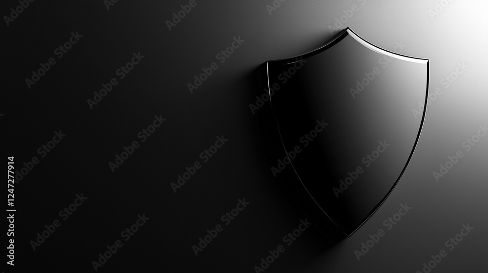 A minimalistic shield icon on a sleek, blurred background, symbolizing security and protection. Perfect for technology, cybersecurity, or modern themes with an emphasis on safety and trust.

