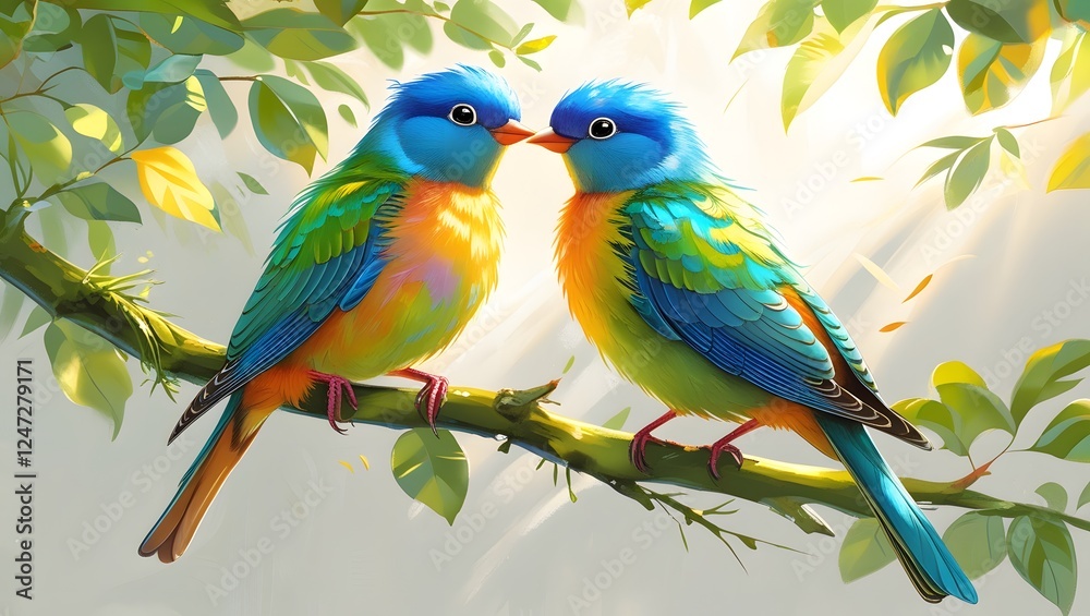 Serenity in Color: The Dance of Two Love Birds
Serenity in Color: The Dance of Two Love Birds