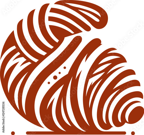 Croissant stylized in vector