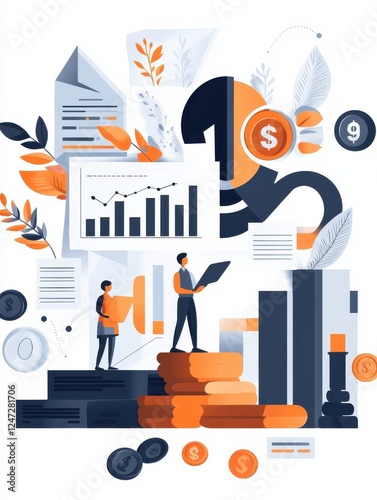 Money management abstract concept vector illustration set. Investment financial adviser, insurance broker, financial goals, income dividends, tax strategy, budget savings plan abstract metaphor.