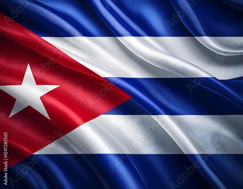 Free Download Vibrant Cuba flag waving with luxurious satin texture - Patriotic and cultural symbol - GFXLoad