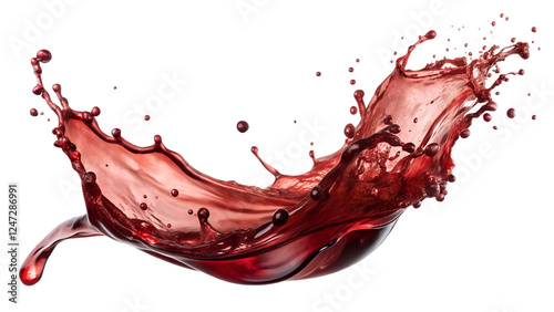 red wine splash isolated