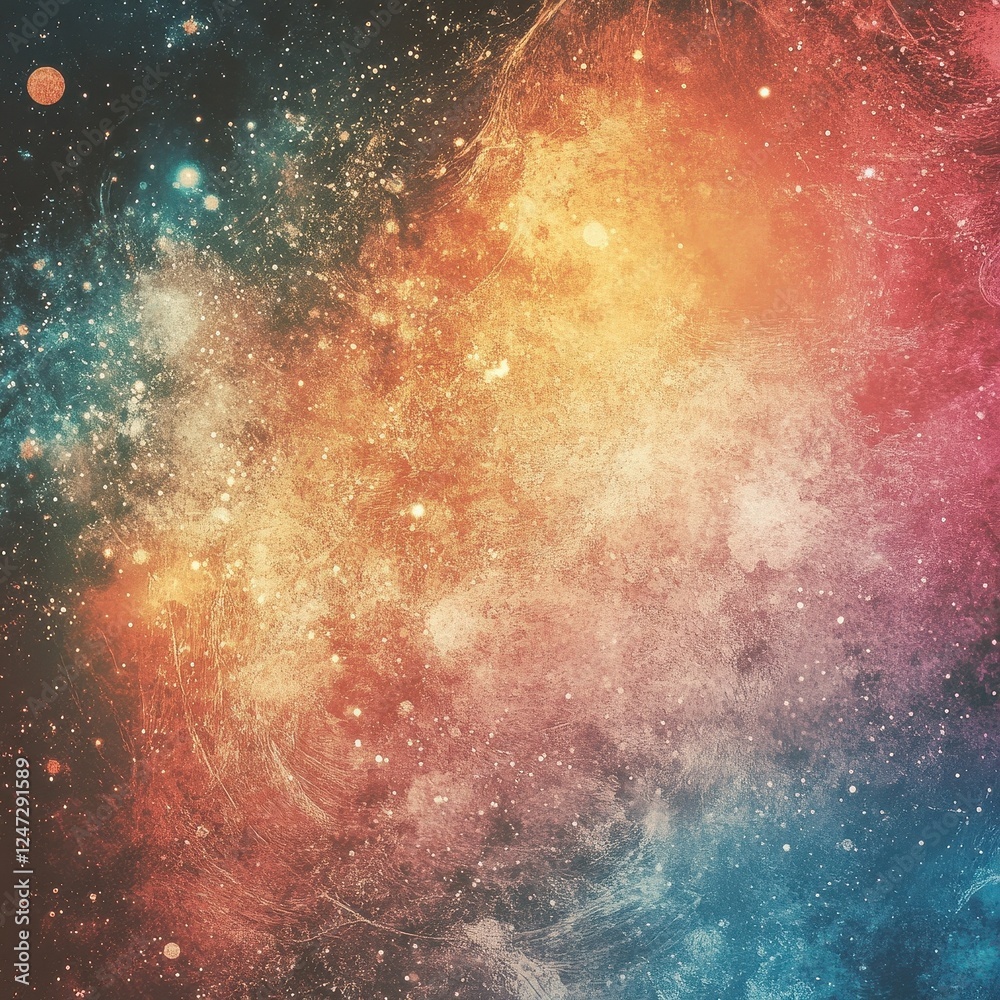 Fototapeta premium Cosmic Nebula Swirl Abstract Space Art