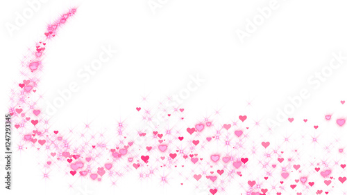 Wallpaper Mural valentines day hearts and sparkle star glitters light trail on transparent background, png shiny glowing  stars love design element	 Torontodigital.ca