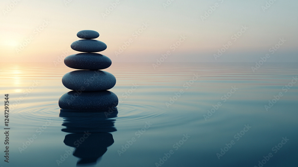 A pebble dropped into calm water, creating ripples that symbolize the beginning of a chain reaction, representing the spread and growth of innovative ideas from a single origin, modern and bright tone A pebble dropped into calm water, creating ripples that symbolize the beginning of a chain reaction, representing the spread and growth of innovative ideas from a single origin, modern and bright tone