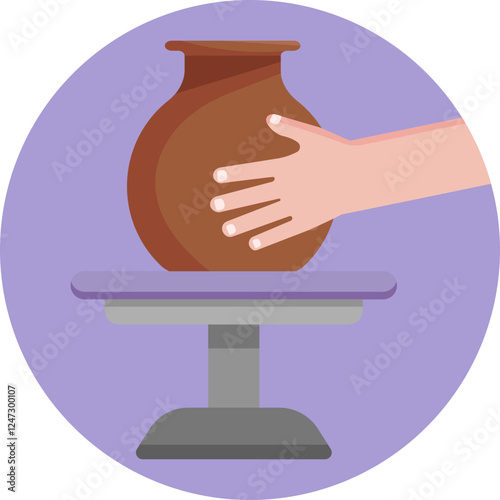 A fundamental pottery tool that spins clay for shaping and crafting ceramic items.